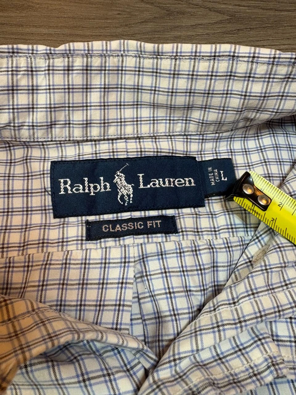 Camisa de manga curta Ralph Lauren Classic Fit Masculino – Tamanho G – Xadrez Azul – photo 3
